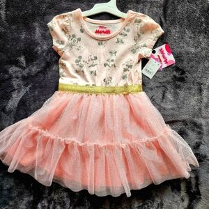 NWT Toddler girl original Disney Minnie Mouse tutu dress Easter Summer Valentine